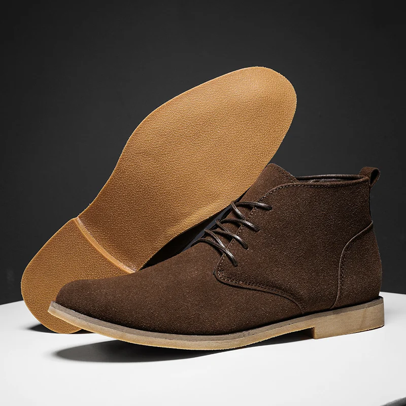 Elegant suede chukka boots for men, comfortable and timeless