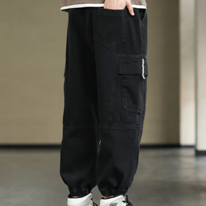 Cargo trousers men - Casual jogging trousers with side pockets, comfortable waistband