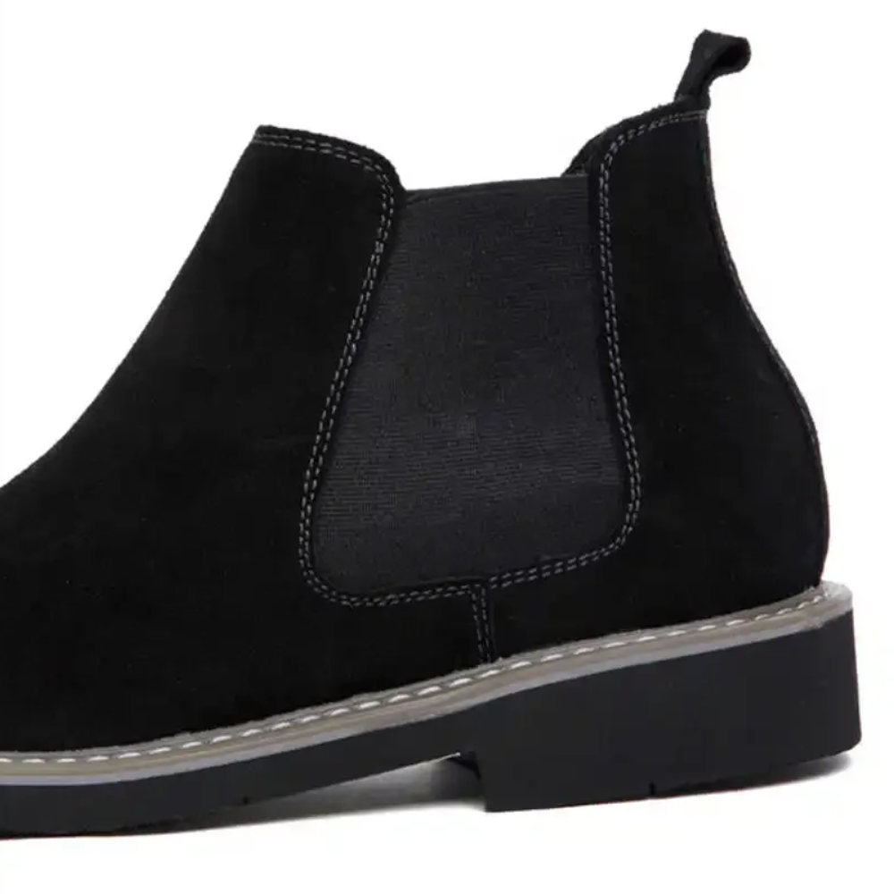 Men's suede chukka boots, classic Chelsea ankle boots