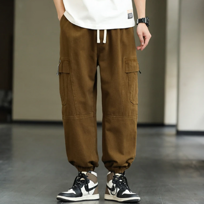 Cargo trousers men - Casual jogging trousers with side pockets, comfortable waistband