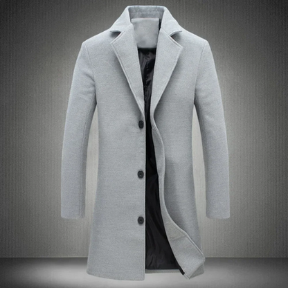 Classic men's coats - Slim wool coat with single-breasted design