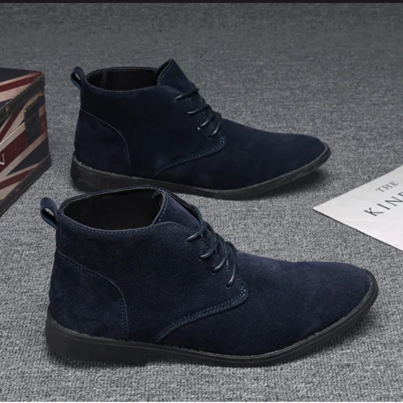 Classic suede chukka boots for men, comfortable casual shoes