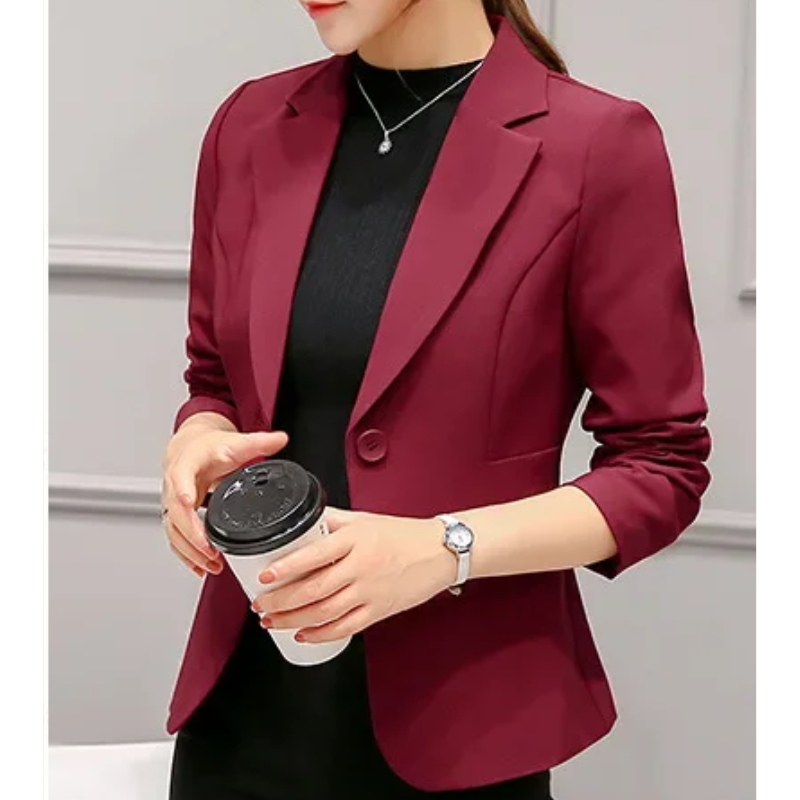 Stylish Women's Blazer With Ankle Button Closure