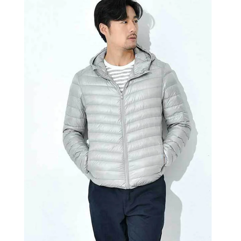 Men's quilted transition jacket - With hood, Lightweight, Warm