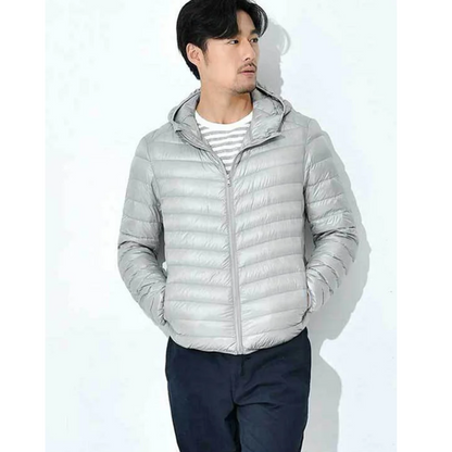 Men's quilted transition jacket - With hood, Lightweight, Warm