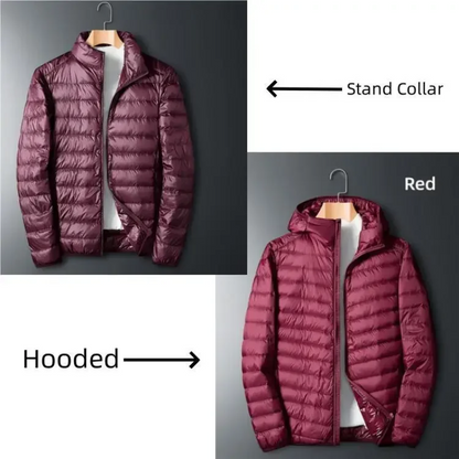 Men's quilted transition jacket - With hood, Lightweight, Casual