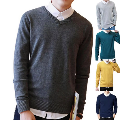 Classic V-neck men's sweater for everyday wear and the office