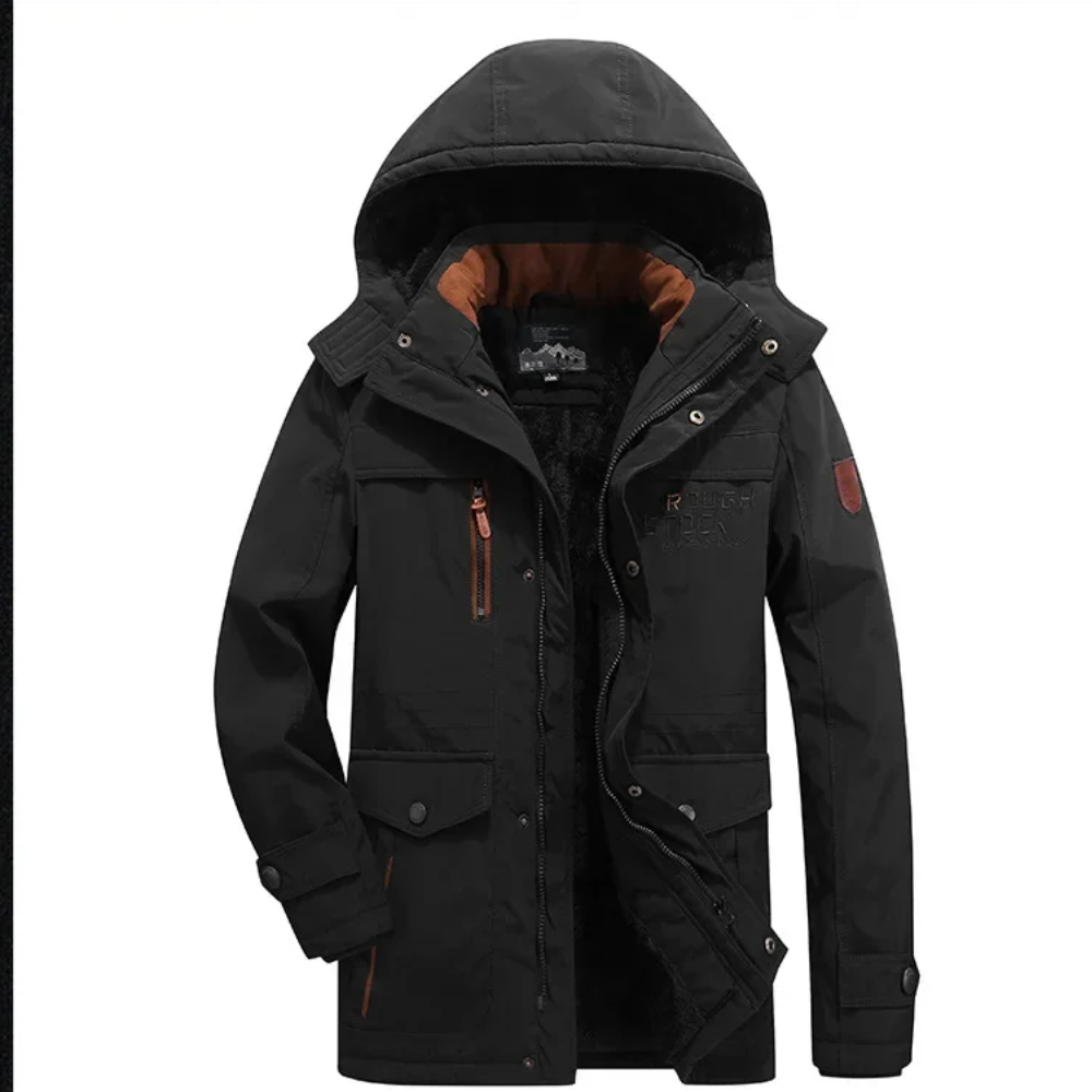 High-quality parka jacket for men with warm fleece lining