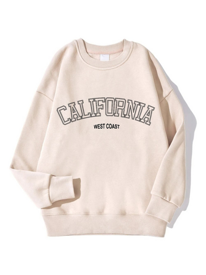 California West Coast Sweatshirt With Oversized Fit - Women's Sweater