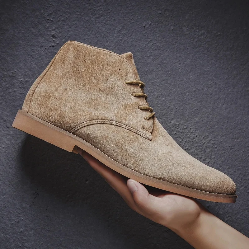 Suede chukka boots for men, Comfortable and casual ankle boots