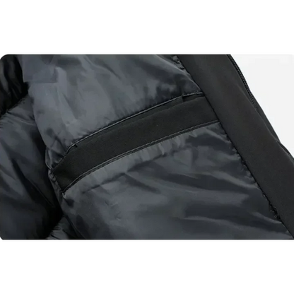 Men's parka winter jacket with hood and water-repellent material