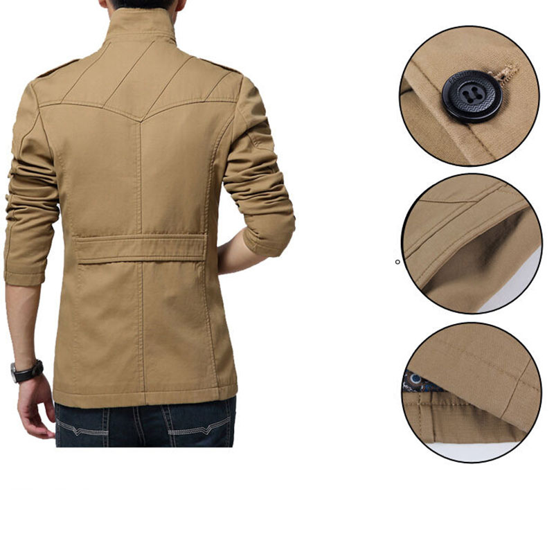 Casual men's coat - Lightweight trench coat with a modern design