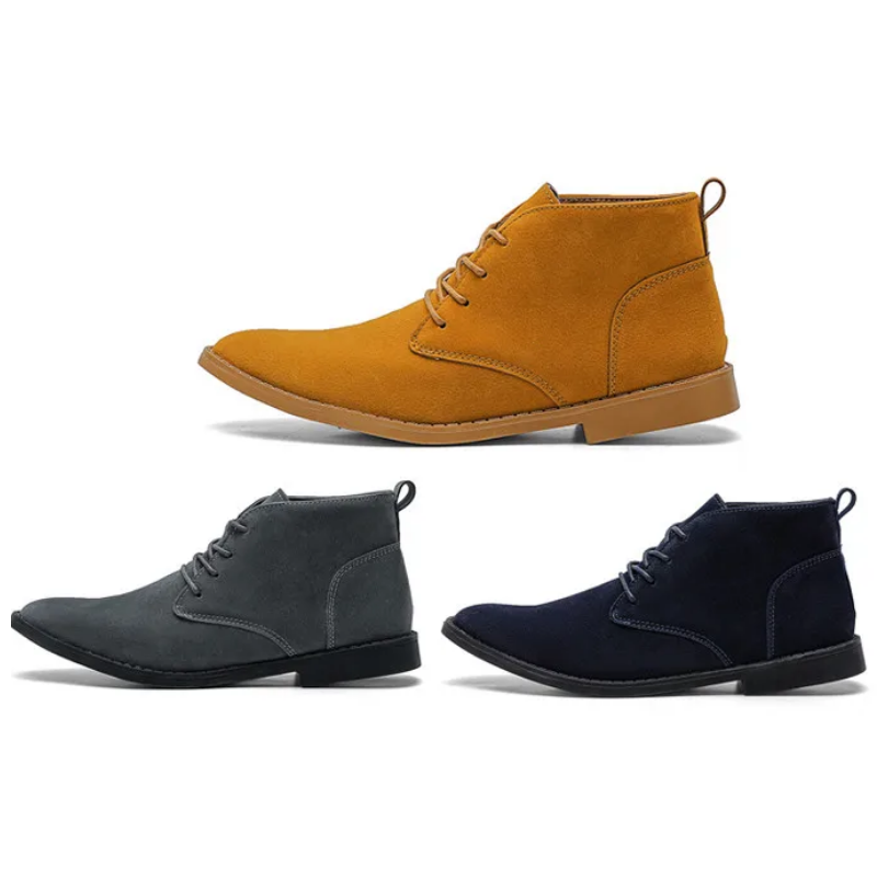 Classic suede chukka boots for men, comfortable casual shoes