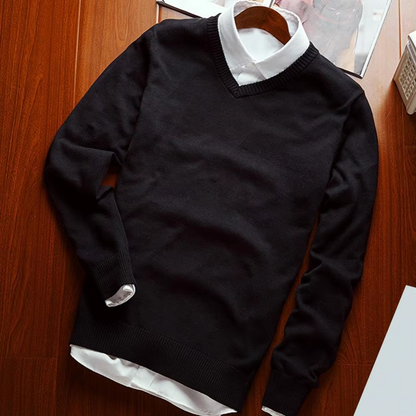 Classic V-neck men's sweater for everyday wear and the office