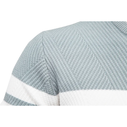 Striped men's sweater with modern design for stylish appearances