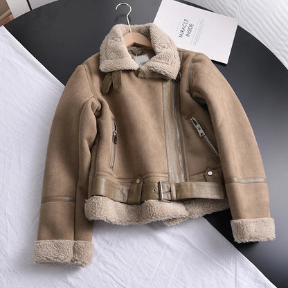 Women's Suede Winter Coat