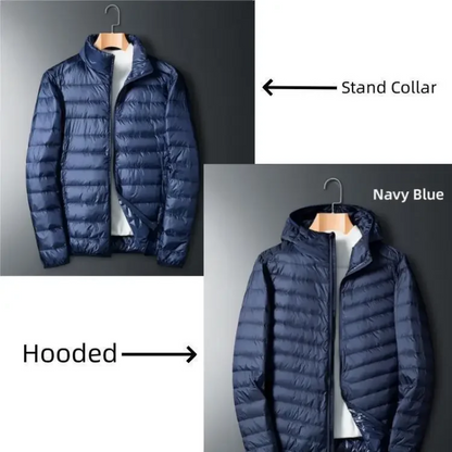 Men's quilted transition jacket - With hood, Lightweight, Casual