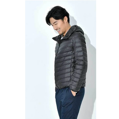 Men's quilted transition jacket - With hood, Lightweight, Warm