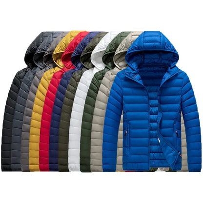 Men's quilted transition jacket - With hood, Lightweight, Warm