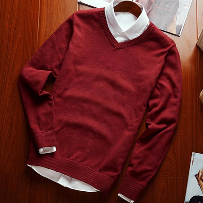 Classic V-neck men's sweater for everyday wear and the office