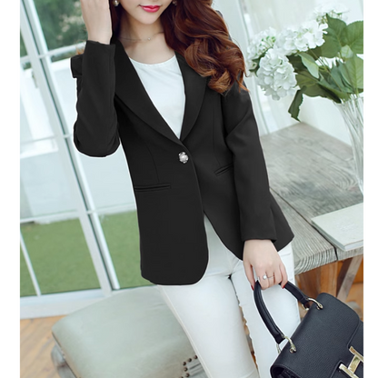 Elegant Ladies Blazer With Ankle Button Closure - Suitable For Office