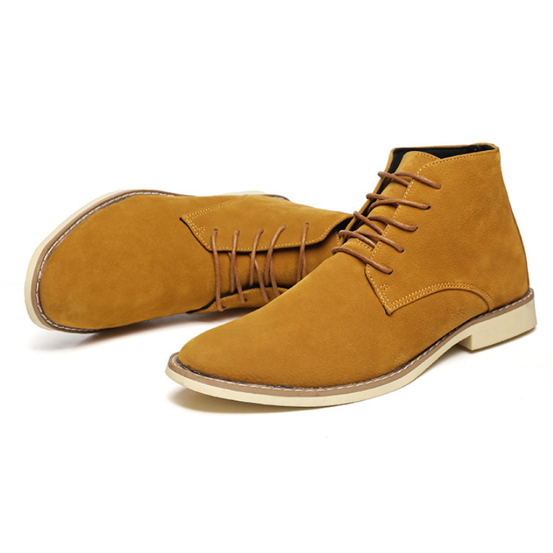 Comfortable suede chukka boots for men, non-slip ankle boots