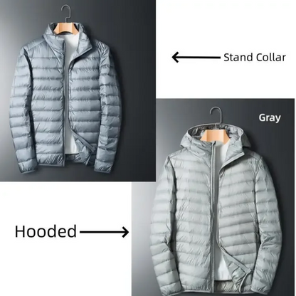 Men's quilted transition jacket - With hood, Lightweight, Casual