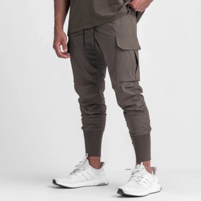 Durable Cargo trousers for men - Modern jogging trousers with large pockets, adjustable waist