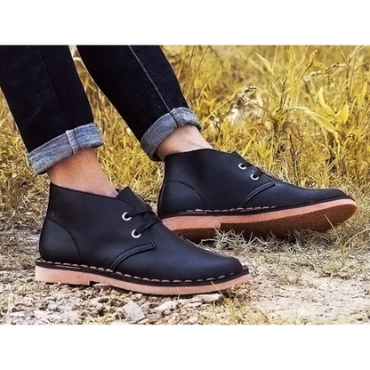 Timeless leather chukka boots for men, comfortable and durable