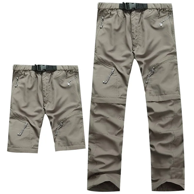 Cargo trousers for men Detachable outdoor trousers with zip pockets