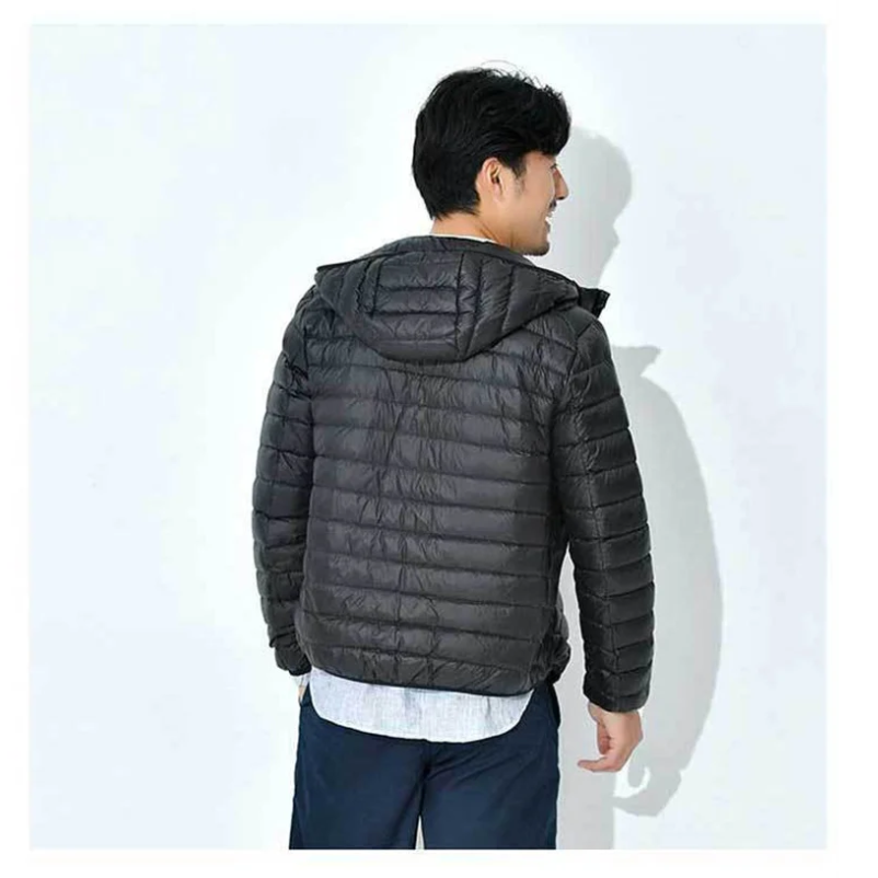 Men's quilted transition jacket - With hood, Lightweight, Warm