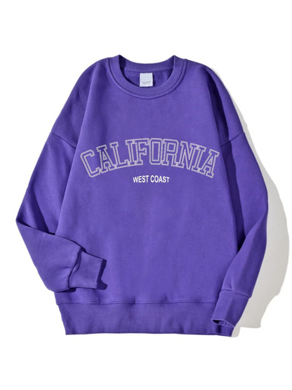 California West Coast Sweatshirt With Oversized Fit - Women's Sweater