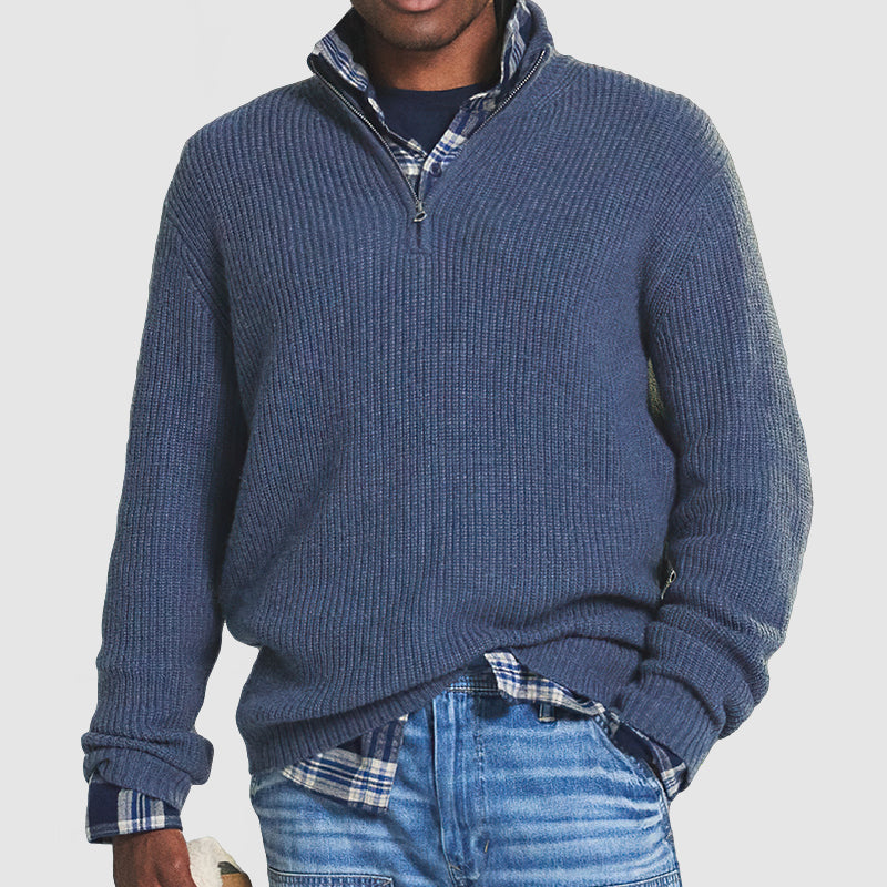 Business-casual Men's Zipped Sweater