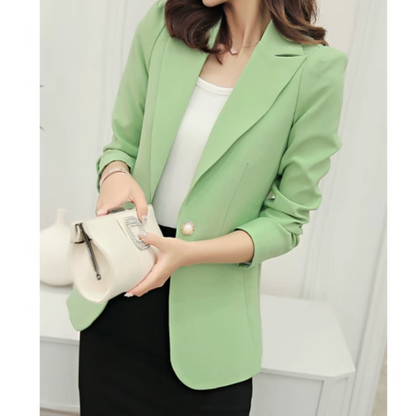 Elegant Ladies Blazer With Ankle Button Closure - Suitable For Office