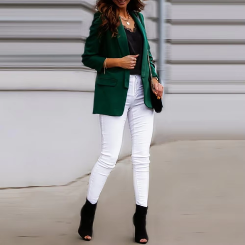 Chic Women's Long-Sleeved Blazer - Perfect For Any Occasion