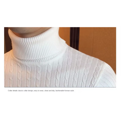 Turtleneck jumper men - Slim fit, Warm, Soft knit, Long sleeve