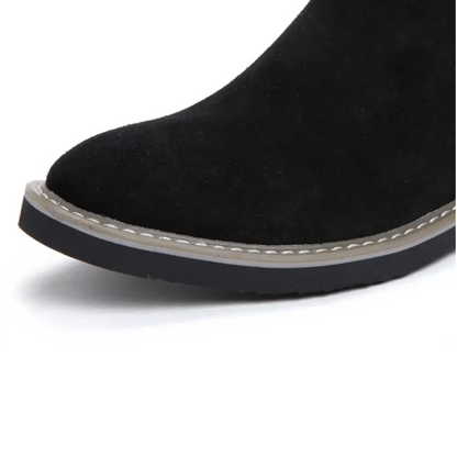 Men's suede chukka boots, classic Chelsea ankle boots