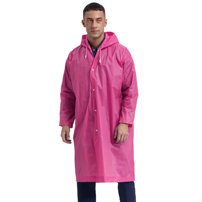 Men's mackintosh long waterproof lightweight with hood