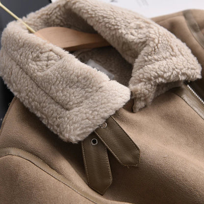 Women's Suede Winter Coat