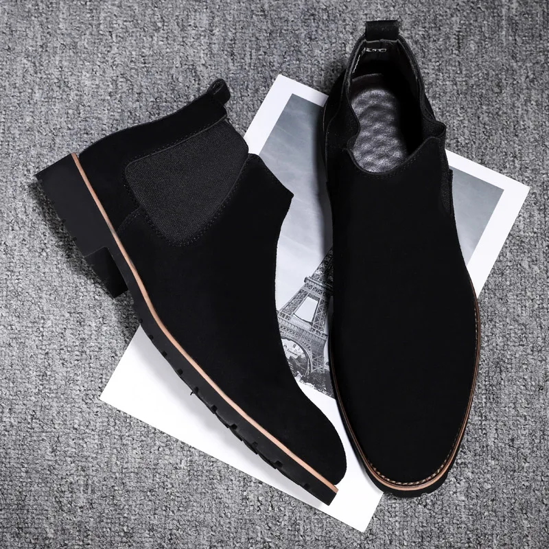 Hardwearing Chelsea boots for men with treaded soles