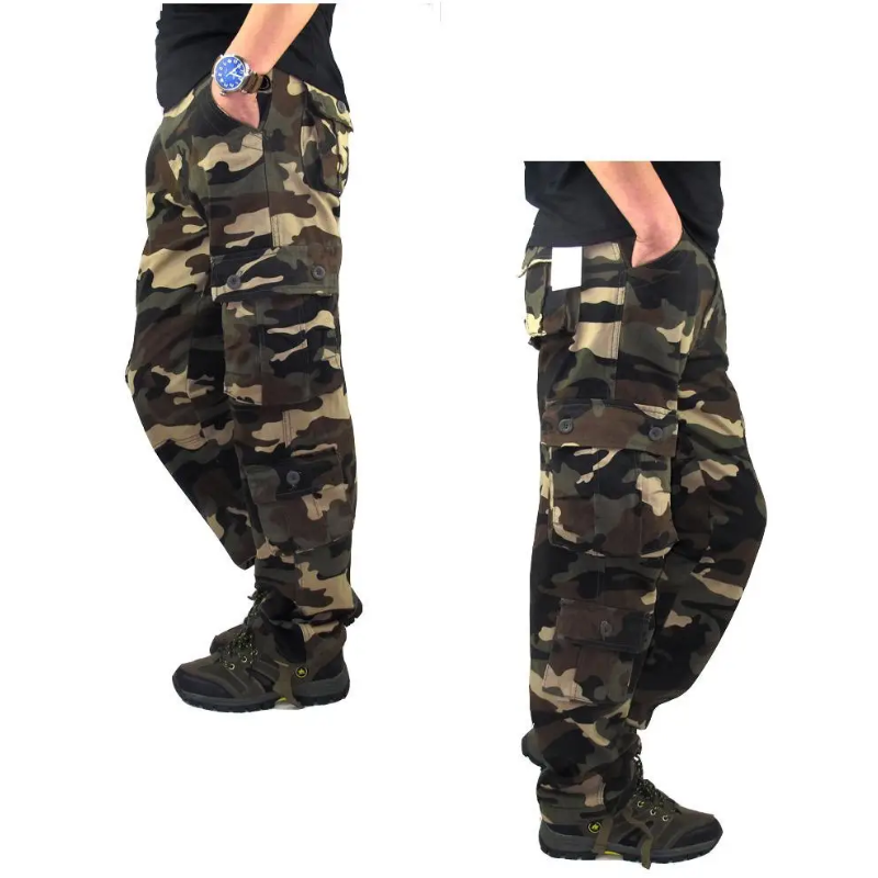 Cargo trousers for men - Military leisure trousers with pockets, robust quality