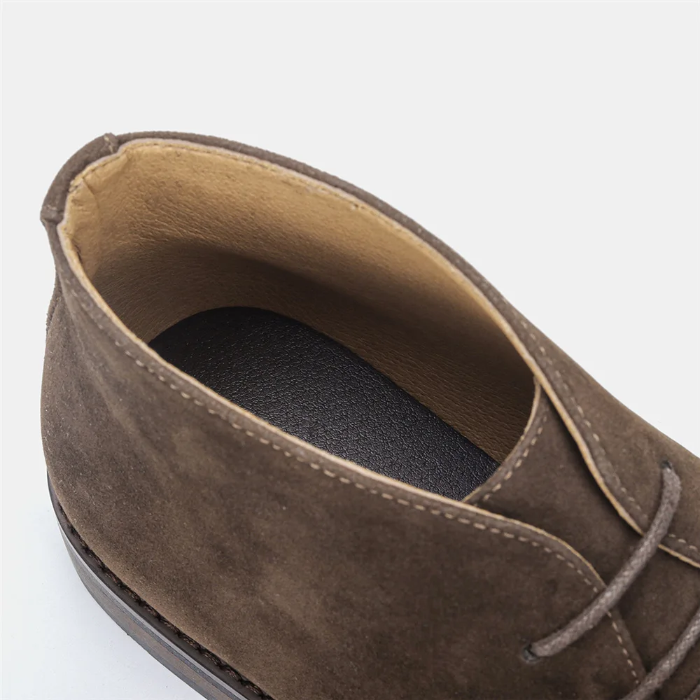 Elegant suede chukka boots for men, classic casual shoes