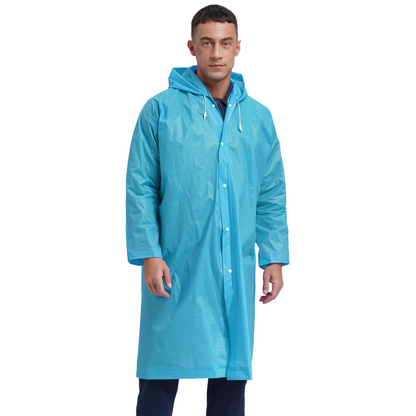 Men's mackintosh long waterproof lightweight with hood