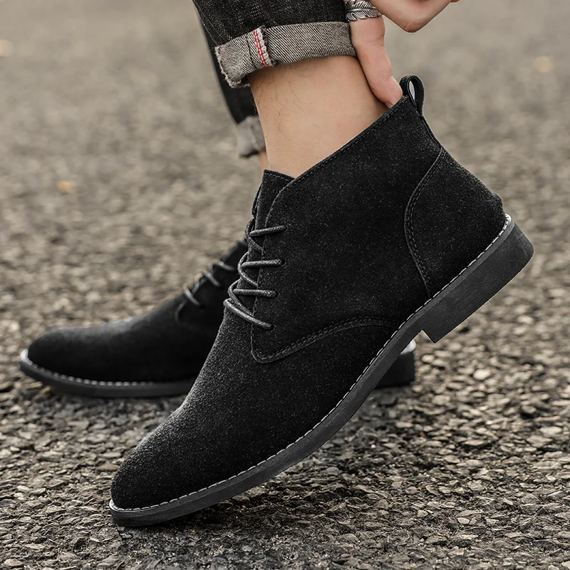 Elegant suede chukka boots for men, comfortable and timeless