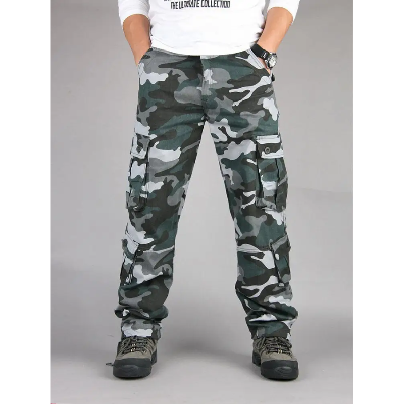 Cargo trousers for men - Military leisure trousers with pockets, robust quality