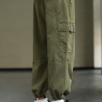 Cargo trousers men - Casual jogging trousers with side pockets, comfortable waistband