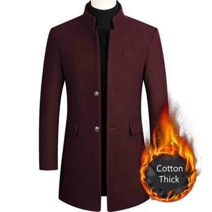 Stylish men's coat - Modern stand-up collar coat with slim fit