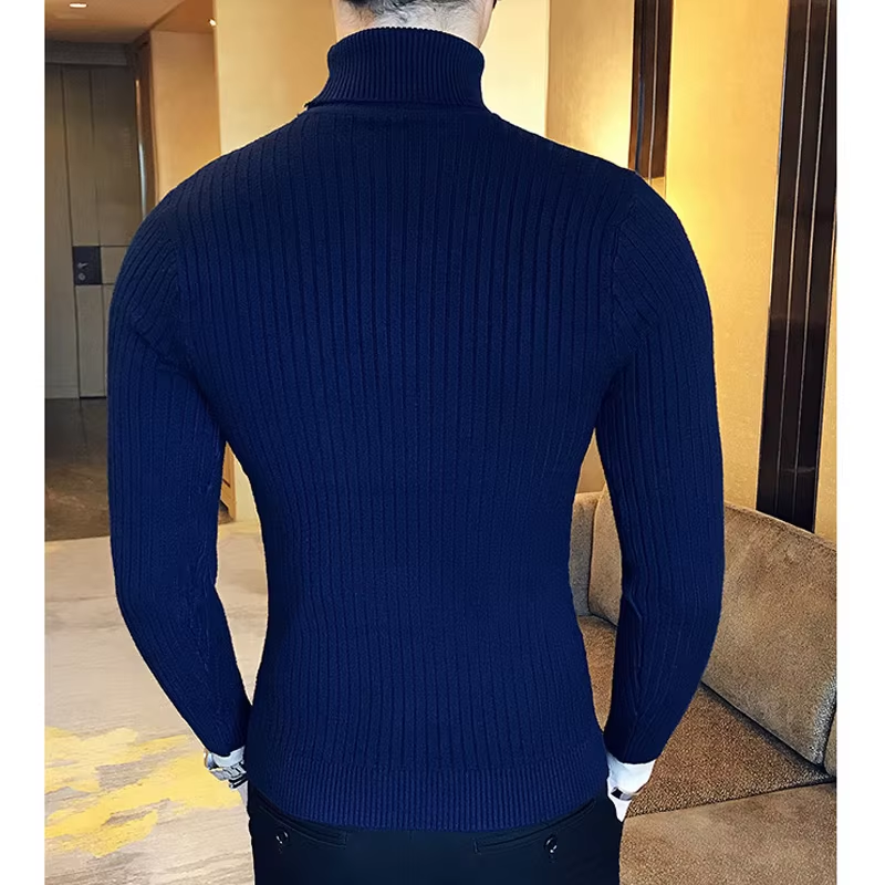 Turtleneck jumper men - Slim fit, Warm, Soft knit, Long sleeve