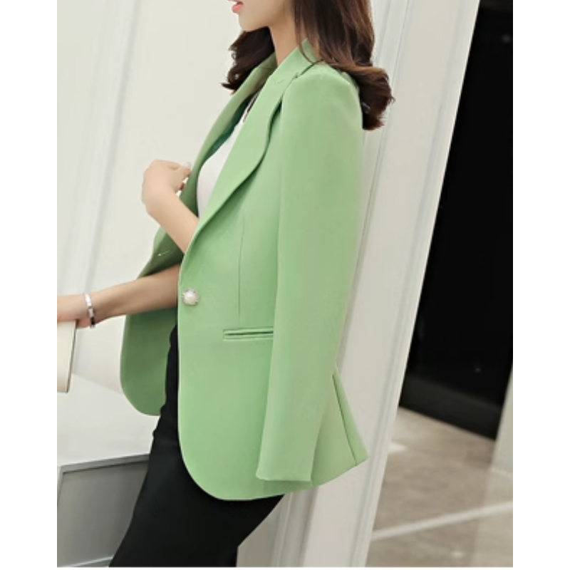 Elegant Ladies Blazer With Ankle Button Closure - Suitable For Office