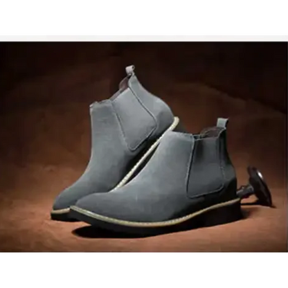 Men's suede chukka boots, classic Chelsea ankle boots